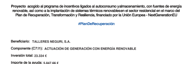 Instalación solar fotovoltaica